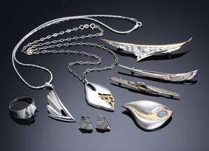 Samling sølvsmykker 8