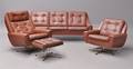 Trepers. sofa samt lænestole m. skammel. 4