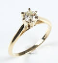 Solitairering. Ca. 0.40 ct