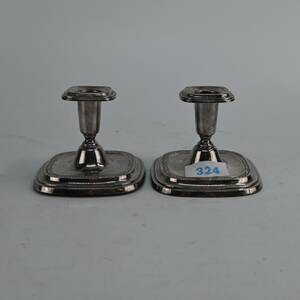 2 ljusstakar silver