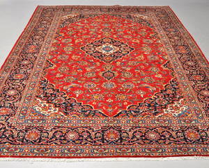 Kashan. Persisk håndknyttet tæppe, 363x240 cm.
