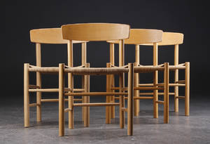 Børge Mogensen. Fire stole, bøg, model JP-39 4