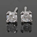 Earrings in 14k  set with brilliant cut diamonds 0.50 ct