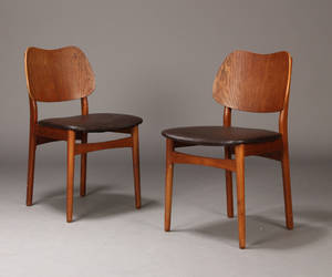 Dansk møbelproducent. Spisestole, teaktræ 2