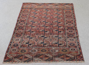 Turkemensk Yumud tæppe, 198x141cm.