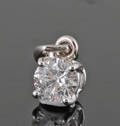 Pendant in 18kt set with brilliant cut diamond 0.40 ct 