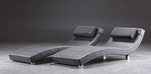 Solvogne, sort polyrattan 2