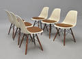 Charles Eames. Sæt på seks Vintage skalstole, model DSW. 6  