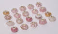 Charlotte Borgen, 20 charms - rosa farve komb. 20
