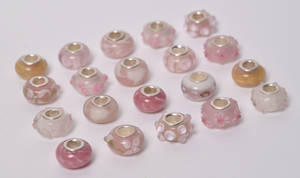 Charlotte Borgen, 20 charms - rosa farve komb. 20