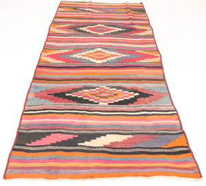 Matta, flatvävd, Harsin-Kelim, 244x110 cm