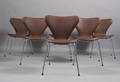 Arne Jacobsen. Sæt på seks stole model 3107 6