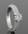 Diamond ring in 18kt approx. 1.50ct