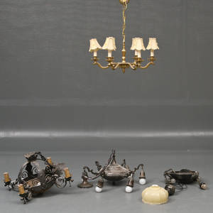 Fire ældre loftlamper 4