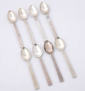 Sigvard Bernadotte for Georg Jensen. Bernadotte teskeer af sterlingsølv 8