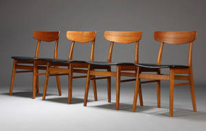 Spisestole, teak- og bøgetræ, dansk møbelproducent 4