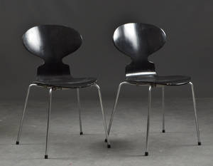 Arne Jacobsen. Ett par stolar Myran, modell 3101 2