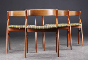 Fire stole, teak, dansk møbelproducent. 4