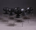 Arne Jacobsen 1901-1971 Sæt på seks stole model 3101 6