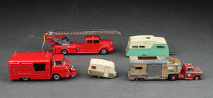 Tekno, Dinky, Majorette, Lesney. en samling Falck Zonen biler, campingvogne mfl. 5