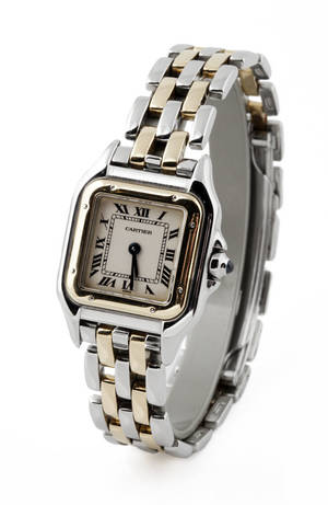 Cartier Panthere Lady. Damearmbåndsur af 18 kt. guld og stål