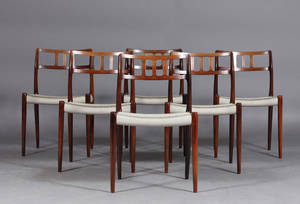 N. O. Møller. Spisestole af palisander 6