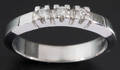 Alliancering med brillanter, 14 kt. hvidguld