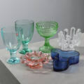 SKÅLAR, 2 st Iittala, samt LJUSLYKTOR, 2 st, Kosta