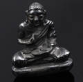 Buddha i behandlet sort diamant ca. 16.45 ct.