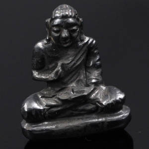 Buddha i behandlet sort diamant ca. 16.45 ct.