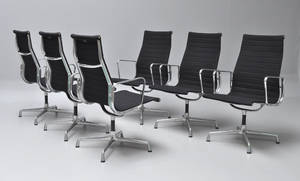 Charles Eames. Sæt på seks armstole, model EA-112 6