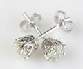 Brillant Ørestikkere, 14 kt, ca. 0.82 ct. Et par. 2