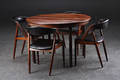 Kai Kristiansen m.fl. Fire stole. Samt cirkulært bord, palisander 7