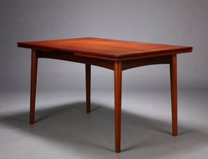 Spisebord, teaktræ, dansk møbelproducent