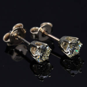 Par brillant ørestikker ca. 0.62 ct.