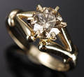 Diamantring, 14 kt guld, 1.32 ct brillant.