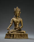 Siddende buddha af bronze, 1900-tallet