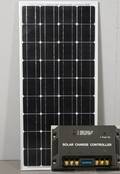 Solpanel 100W med strömregulator