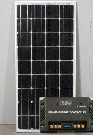 Solpanel 100W med strömregulator