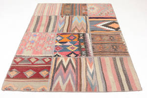 Persisk patchwork tæppe, 200x 147 cm.