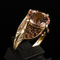 Ring 585 Gelbgold mit Rosa Krisallstein