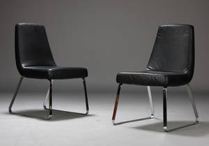 BoConcept. Par spisestole, sort skind 2