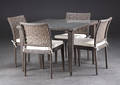 Havemøbelsæt af polyrattan, bord med fire stole, Keops Collection 5