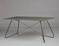 OK Design, Bord. ModelOn a String. Sort Linoleum. 170 x 90 cm. 3