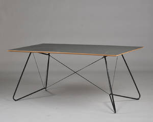 OK Design, Bord. ModelOn a String. Sort Linoleum. 170 x 90 cm. 3