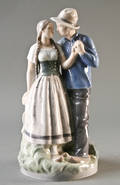Kgl.P. Figur af porcelæn, Henrik og Else 3049. 