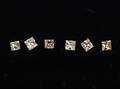 Diamanter, 6 st, princess slipade, tot. ca 1, 50 ct