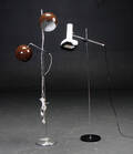 Par standerlamper af metal og plast, ca. 1970erne 2