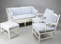 Sofa, 2 stole og en puf. 4