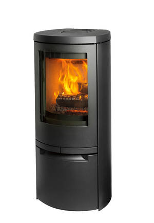 Jydepejsen brændeovn, Model Cosmo 1147, stål, sort